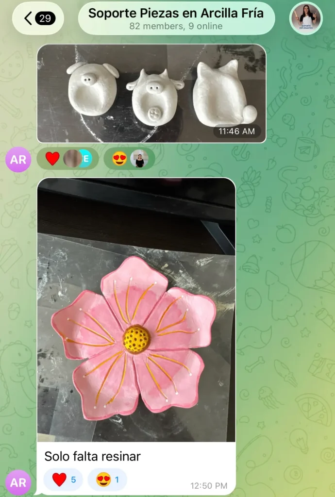 Testimonio del curso de Piezas Decorativas en Arcilla Fría Creado por Gabriela Vargas